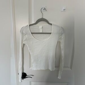 H&M - long sleeve white top *SIZE S*